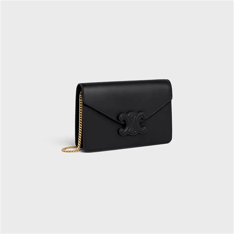 celine black wallet on chain|celine slg.